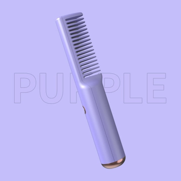 Glat krøllebørste Hår Hot Comb LILLA purple