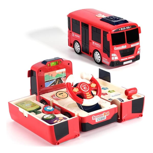 Rattbuss Tröghet Bussleksak RÖD red