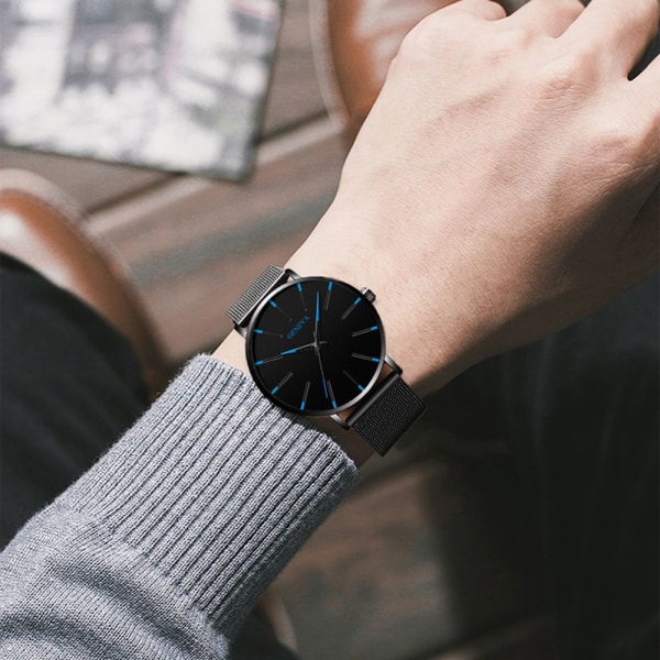 GENEVA Watch Armbandsur Quartz Black&Blue