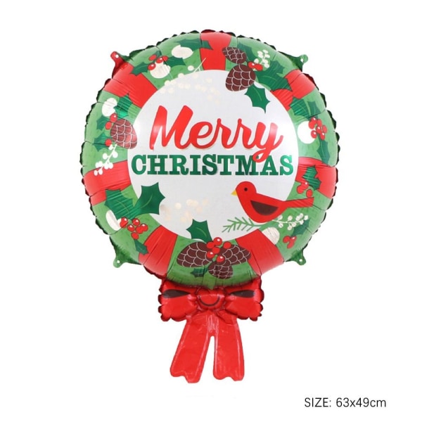 3kpl Joulufolio Ilmapallo puhallettava ilmapallo JOULUSERPEEN Christmas Wreath