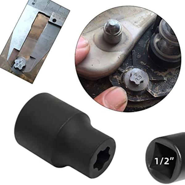 Afmonteringsmuffe Drive Socket Stjerne Socket