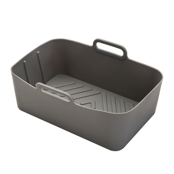Air Fryer Silikone Gryder Dual Basket Liner GRÅ grey