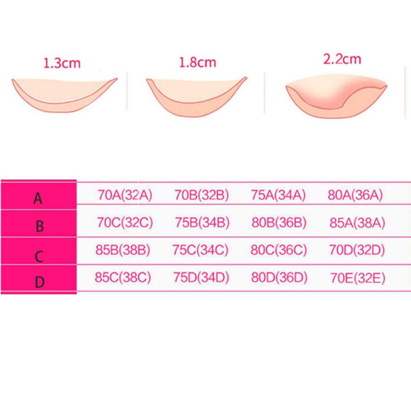 Selvklebende BH Silikon Bryst klistremerke A1.8CM 1.8CM A1.8CM