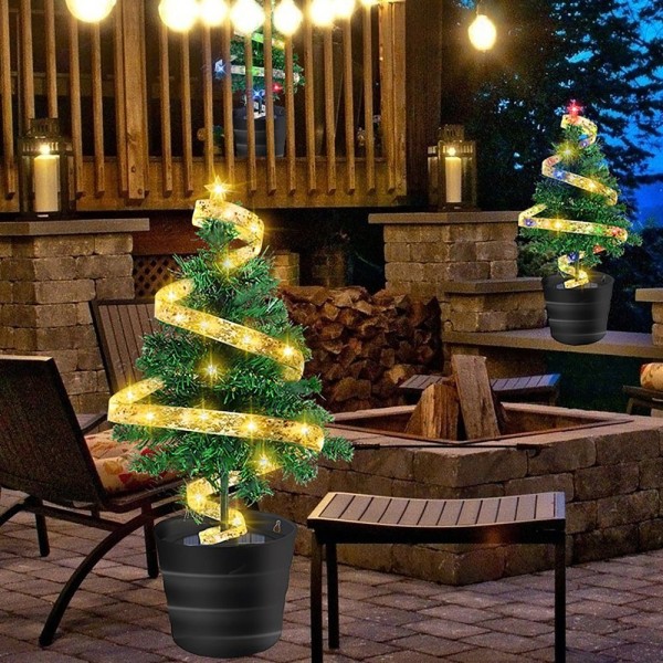 Solar Christmas Tree Christmas LED Light Tree VÄRI VAALEA VÄRI COLOR LIGHT