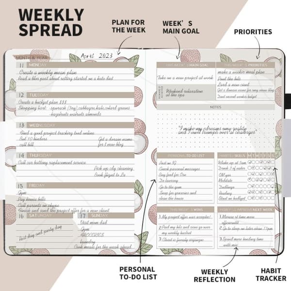 Agenda Planner Notebook BLÅ Blue
