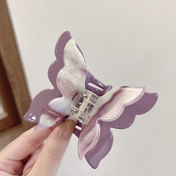 Butterfly Hair Clips Acetate Claw Clips LILA purple