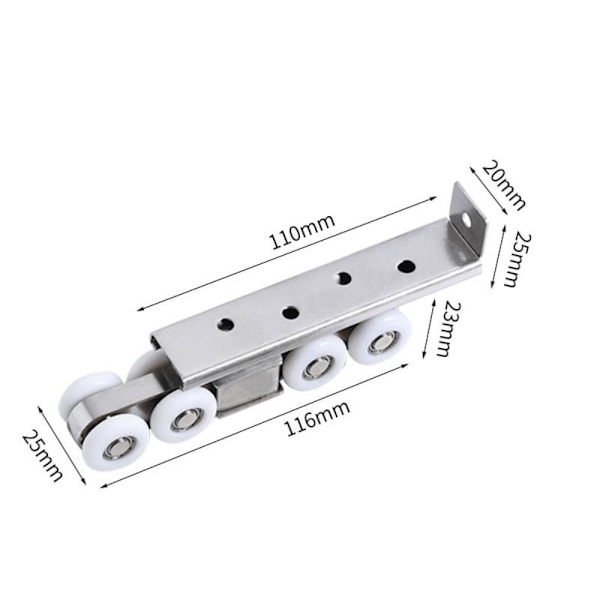 Liukuoven pyöräkiskon kisko Täysi set 4 4 4