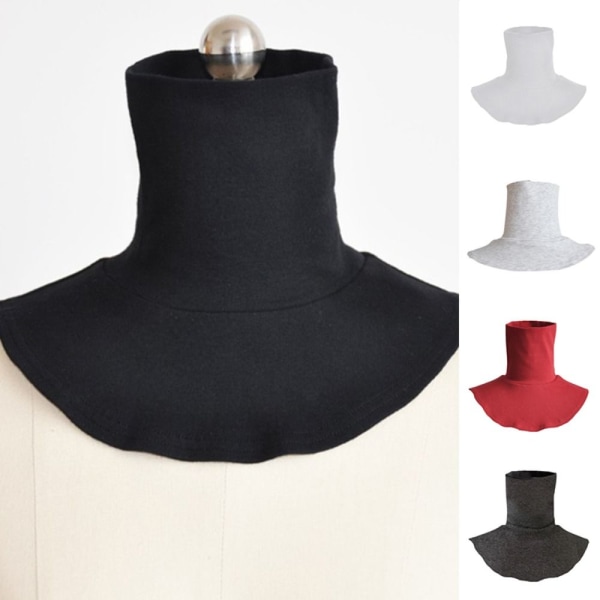 Fake High Collars Turtleneck Fake Collar SVART black