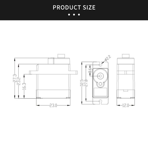 plastcement Gear SG90 Servo opgraderet version