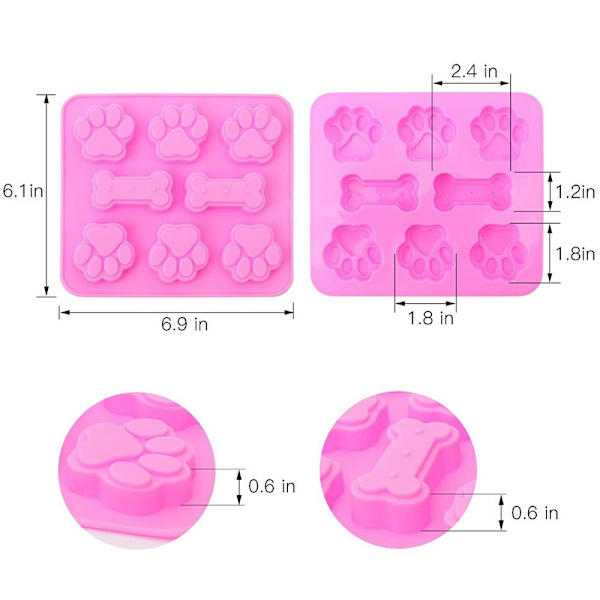 Koiran Footprint mold Cat Paw mold SININEN blue