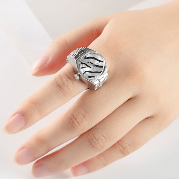 Finger Rings Klockor Ring Watch SILVER BB Silver B-B