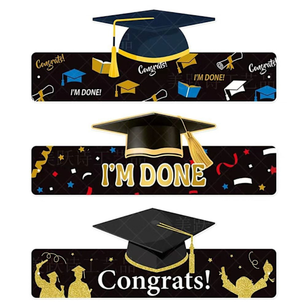 9kpl Graduation Paper Hat Mortralboard Cap MIXED MIXED Mixed
