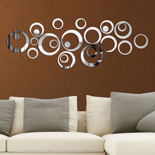 Art Mirror Effect Wall Sticker SORT Black