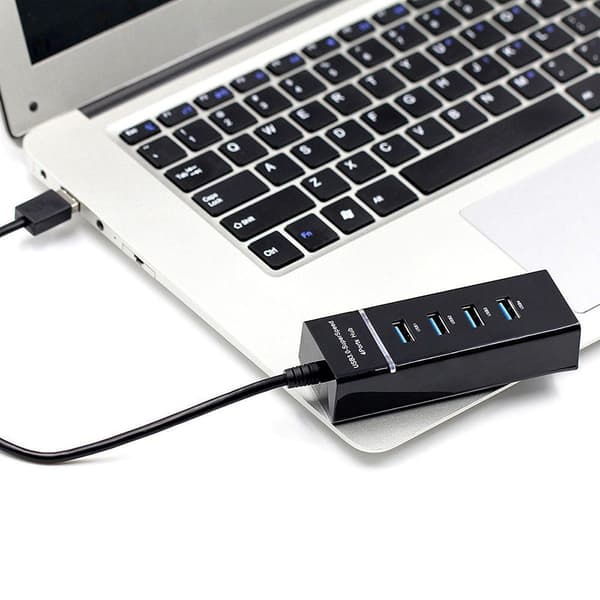 USB 3.0 Hub Expander 4 Ports Splitter White