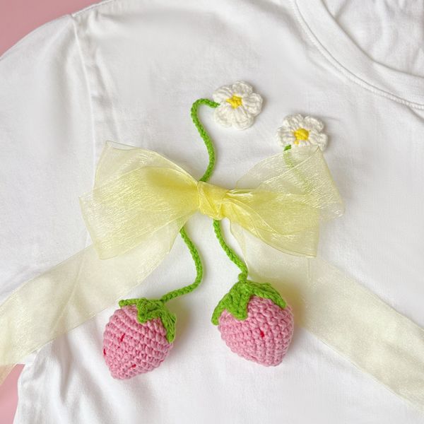 2kpl Strawberry Car Riippuva Car Decor PINK pink