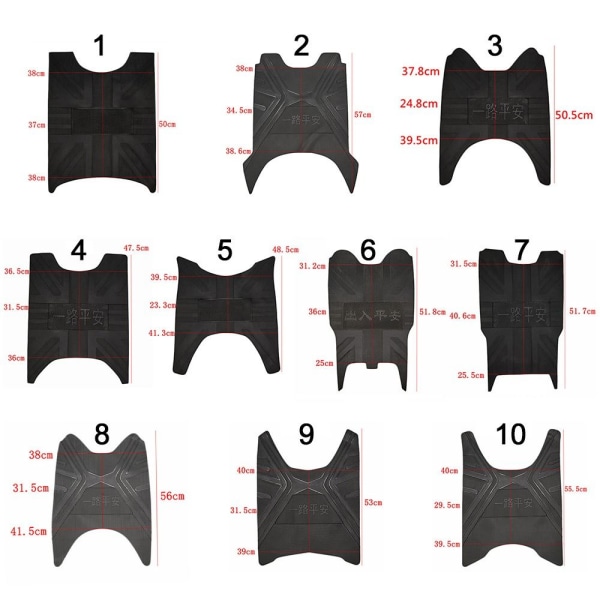 Scooter Pedal Pad Læder Pedal Pad 7 7 7