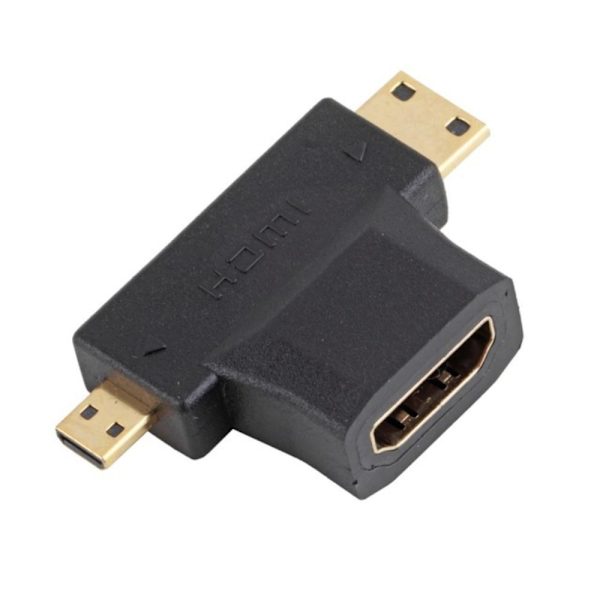2 stk HDMI Adapter 2 i 1 Adapter Data Adapter