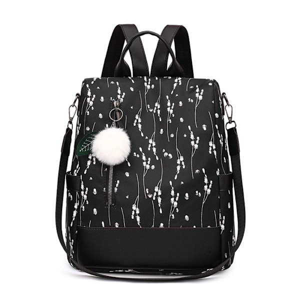 Floral Rygsæk Skuldertasker SORT black