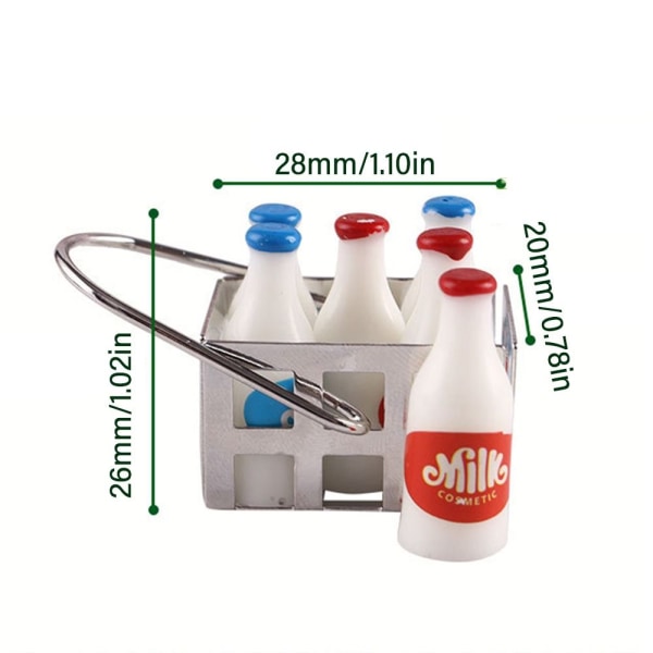 1 set Miniatyrdrycker Mjölk Öl Vin 4 4 4