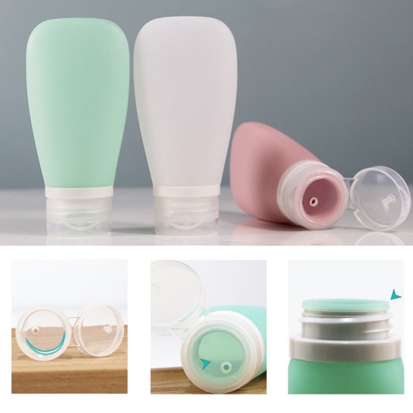 Resor Toalettflaskor Kosmetiska förvaringsbehållare DJUPPROSA Deep Pink 90ml-90ml