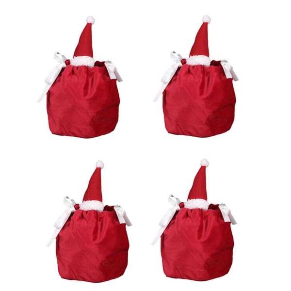 Julgodispåsar Draw String Godispåsar 4ST 4ST 4pcs
