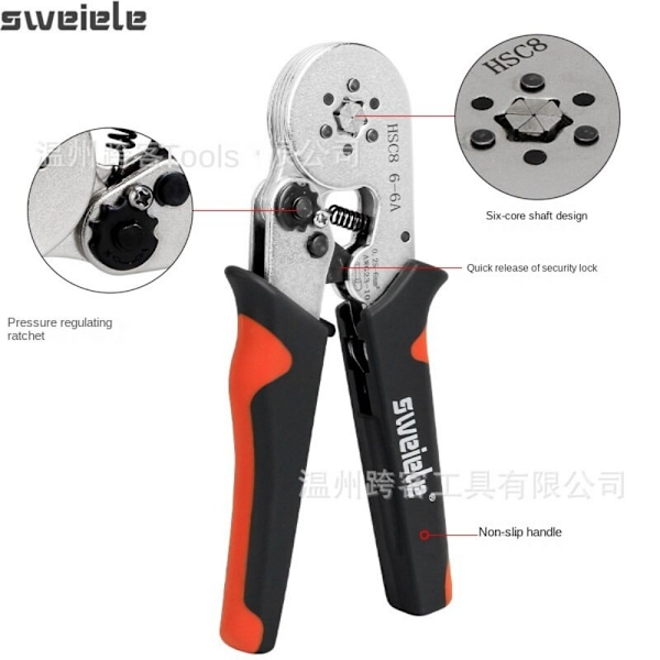 Wire Stripe Crimper Plier HSC8 6-6A+800 HSC8 6-6A+800 HSC8 6-6A+800