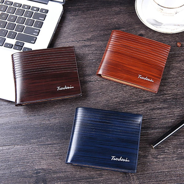 Læder Designer Pung Business Pung LYS KAFFE light coffee