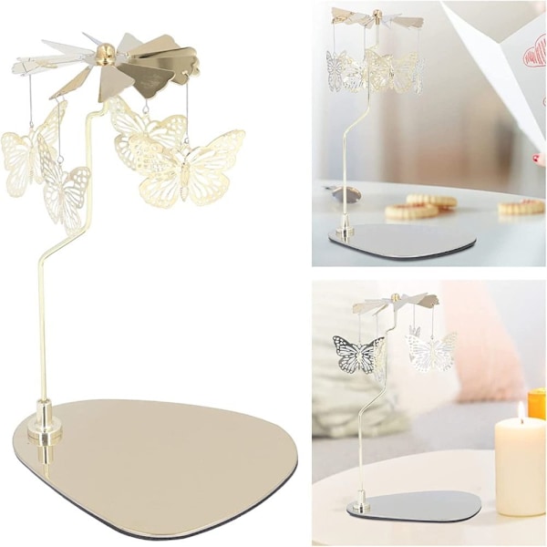 Karuselli Kynttilänpyöri Kynttiläpuikkotelineen alusta GOLD ROSE GOLD Gold Rose