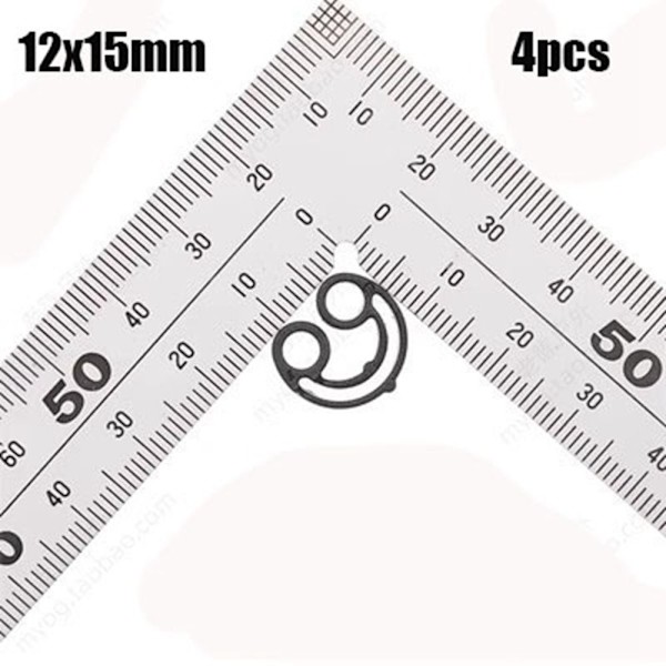 4 Stk Stropper Kroker Snapspenner 12X15MM 12x15mm