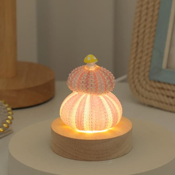 Shell Mushroom Night Light LED Bordlys DIY MATERIALE-C DIY DIY Material-C