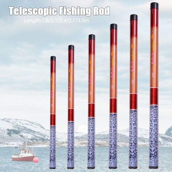 Teleskooppinen kalastusvapa Stream käsisauva 2,4M 2,4M 2.4m
