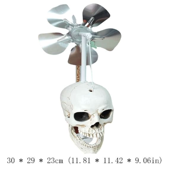 Skull Vindspinner Vindsnurrer HVIT white