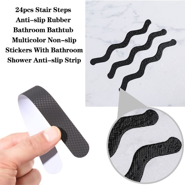 24ST Anti-Slip Strips Bath Safety Strips GRAY LONG STRIP grey Long strip