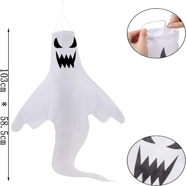 Halloween Dekoration Spöke Vindtunnel Plats Layout Rekvisita Hängande Spöke