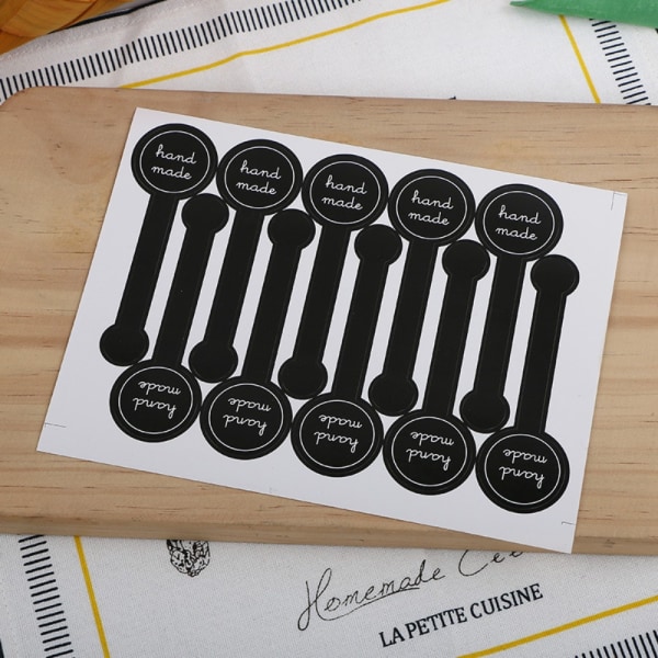 Handgjorda etiketter Handgjorda klistermärken Matbakningsetiketter