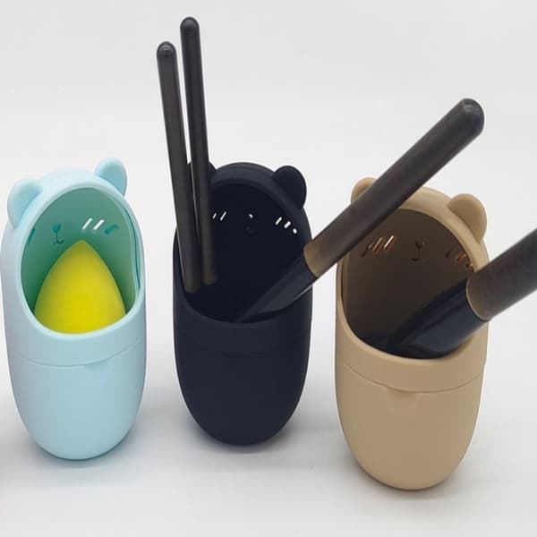 Makeup Beauty Sponge Case Makeup Box BLÅ Blue