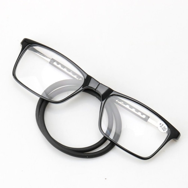 Anti-blåt lys læsebriller Firkantede briller SORT +250 black +250-+250