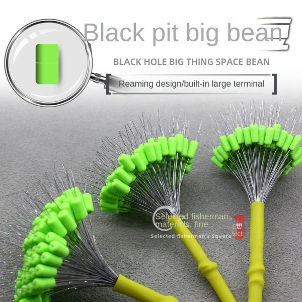 200 st Fishing Bobber Stopper Rubber Bean S S