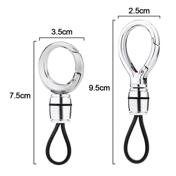 Bil Nøglering Nøglering Holder SILVER STYLE2 STYLE2 silver style2-style2