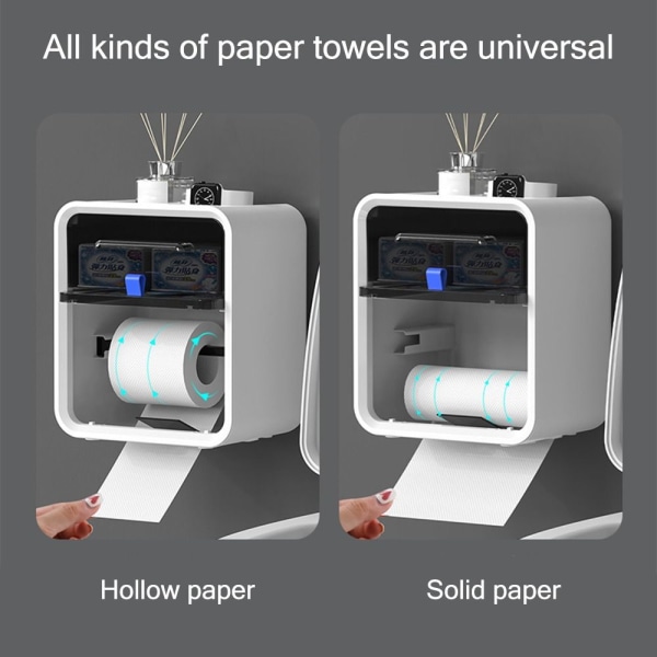Toalettpapirholder Oppbevaringsstativ HVIT ENKELLAGS ENKELLAGS White Single Layer-Single Layer