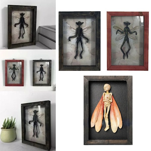 Gotisk dekor fotoram Fairy Skeleton Witchy Decor 01 01 01