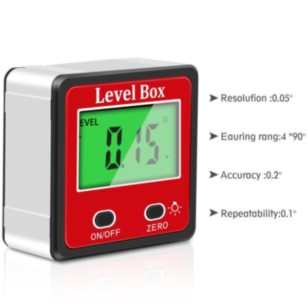 LCD Digital Inclinometer Gauge Angle Finder Level Box