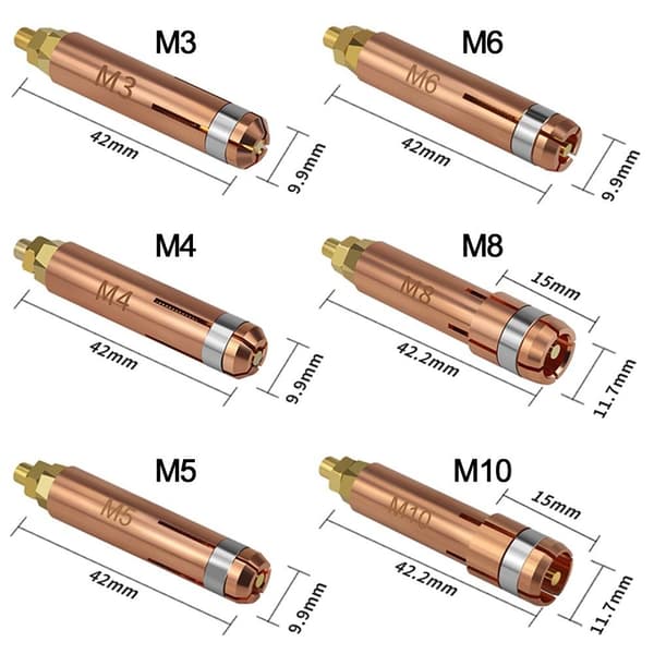 Hylse Chuck sveisebrennerstuds M6 M6 M6