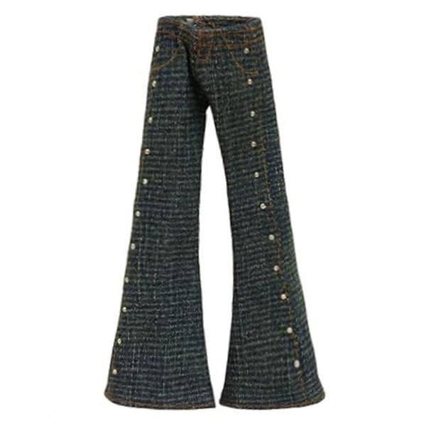 Blomstrede jeans læderbukser 8 8 8