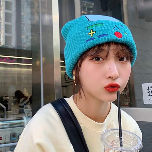 Knitting Beanies Hat Cold Cap GUL yellow
