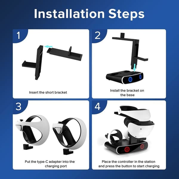 VR Controller Oplader Opladningsstativ Spilhåndtag Holder