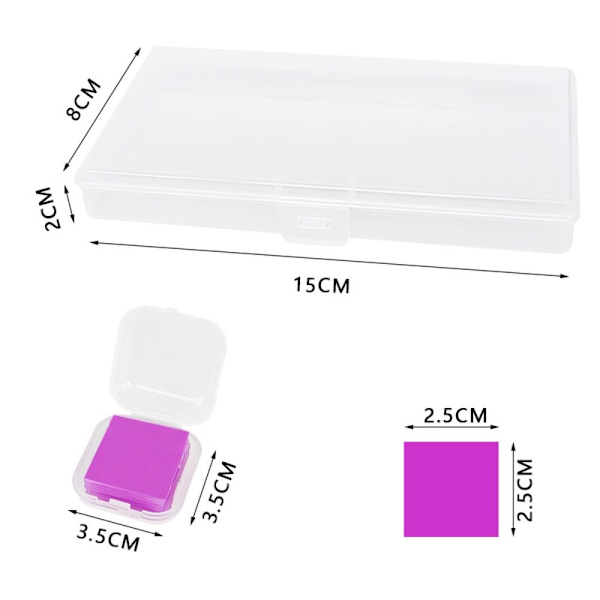 48stk Diamantmaleri Lim Ler Boremudder LILLA LILLA Purple