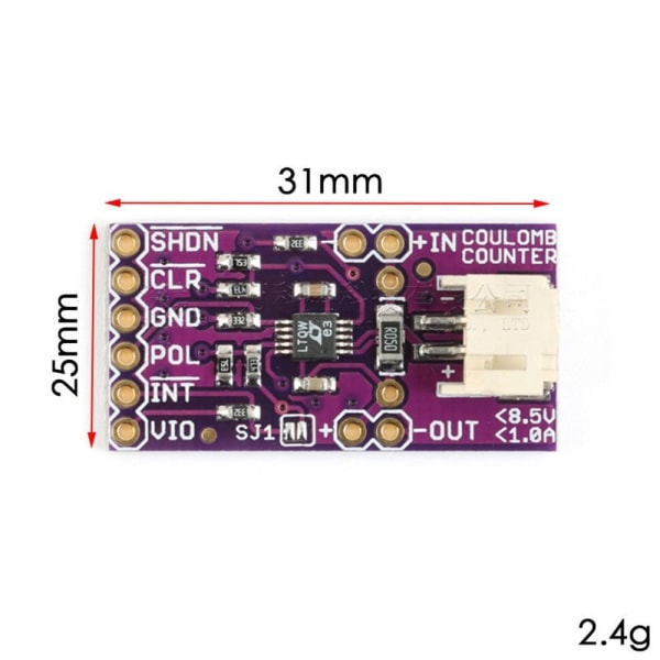 Coulomb Counter Battery Tester Power Detection Module