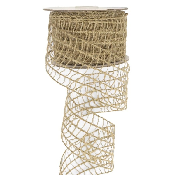 1 Rolls Mesh Burlap Wired Ribbon Burlap Nätband