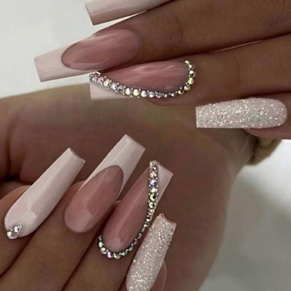 Fake Nails Medium Lång T-form